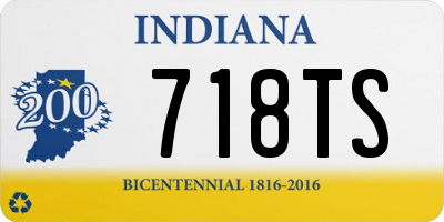 IN license plate 718TS