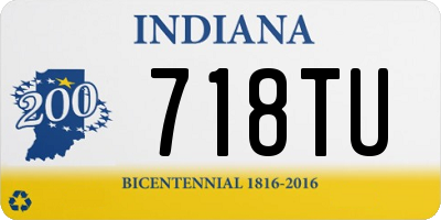 IN license plate 718TU