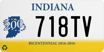 IN license plate 718TV