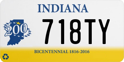 IN license plate 718TY