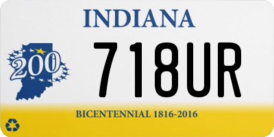 IN license plate 718UR