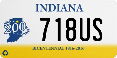 IN license plate 718US