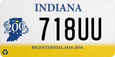 IN license plate 718UU