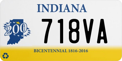 IN license plate 718VA