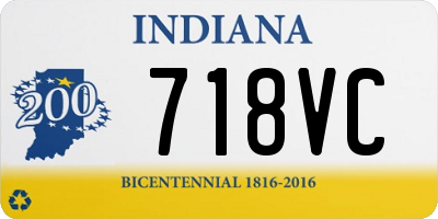 IN license plate 718VC