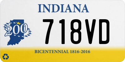 IN license plate 718VD