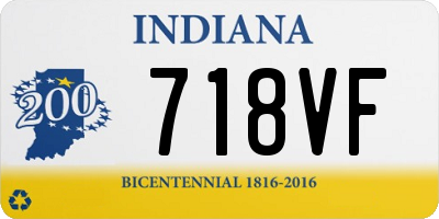 IN license plate 718VF
