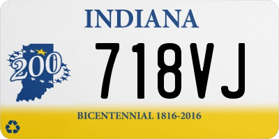 IN license plate 718VJ