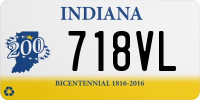 IN license plate 718VL