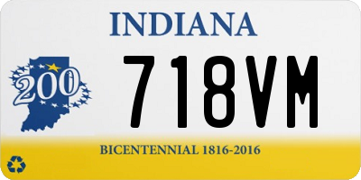 IN license plate 718VM