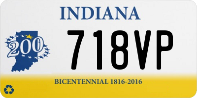IN license plate 718VP
