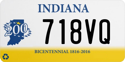 IN license plate 718VQ