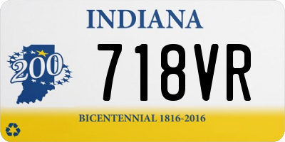 IN license plate 718VR