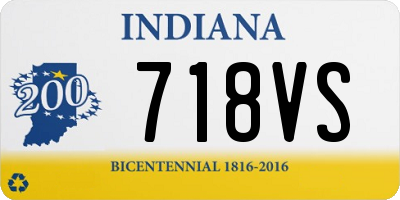 IN license plate 718VS
