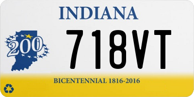 IN license plate 718VT