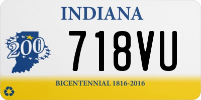 IN license plate 718VU