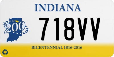 IN license plate 718VV