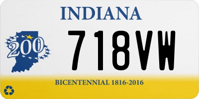 IN license plate 718VW