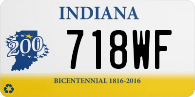 IN license plate 718WF