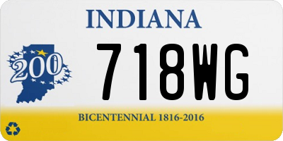 IN license plate 718WG