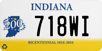 IN license plate 718WI