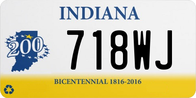 IN license plate 718WJ