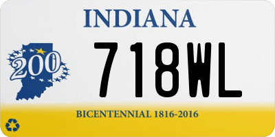 IN license plate 718WL