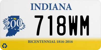 IN license plate 718WM