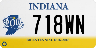 IN license plate 718WN