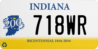 IN license plate 718WR
