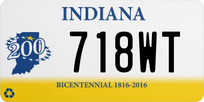 IN license plate 718WT