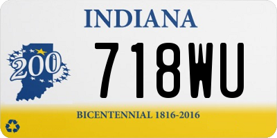 IN license plate 718WU