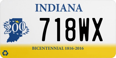 IN license plate 718WX