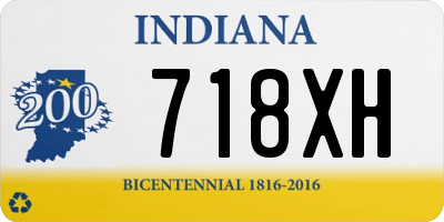 IN license plate 718XH