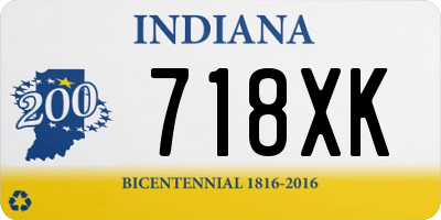 IN license plate 718XK