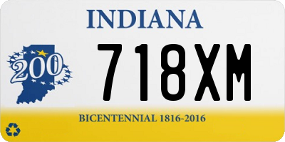 IN license plate 718XM