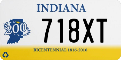 IN license plate 718XT