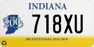 IN license plate 718XU