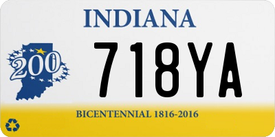 IN license plate 718YA