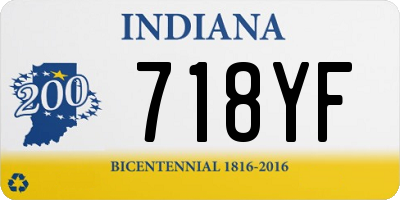 IN license plate 718YF