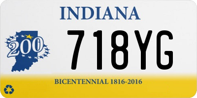 IN license plate 718YG