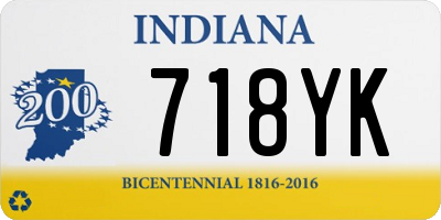 IN license plate 718YK