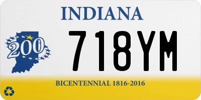 IN license plate 718YM