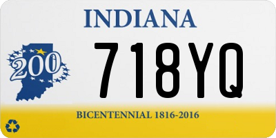 IN license plate 718YQ