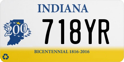 IN license plate 718YR