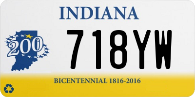 IN license plate 718YW