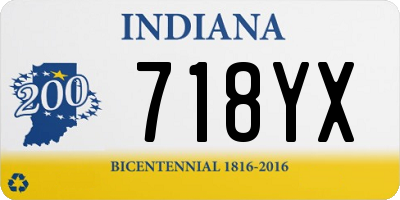 IN license plate 718YX