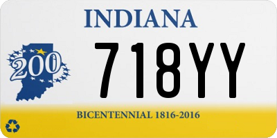 IN license plate 718YY