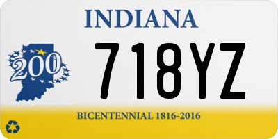 IN license plate 718YZ