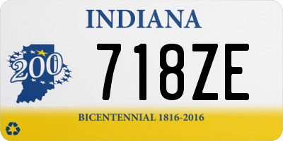 IN license plate 718ZE